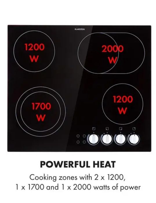 Керамічна варильна панель EasyCook 6100 Вт чорна, незначні сколи