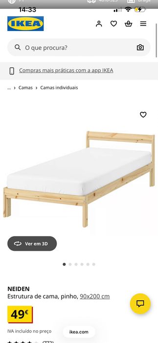 Estrutura de cama + estrado Ikea