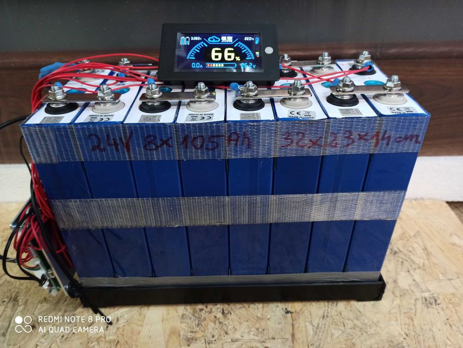 Magazyn Energii 24V Ogniwa LiFePo4 8 x 105Ah z BMS skonfigurowany