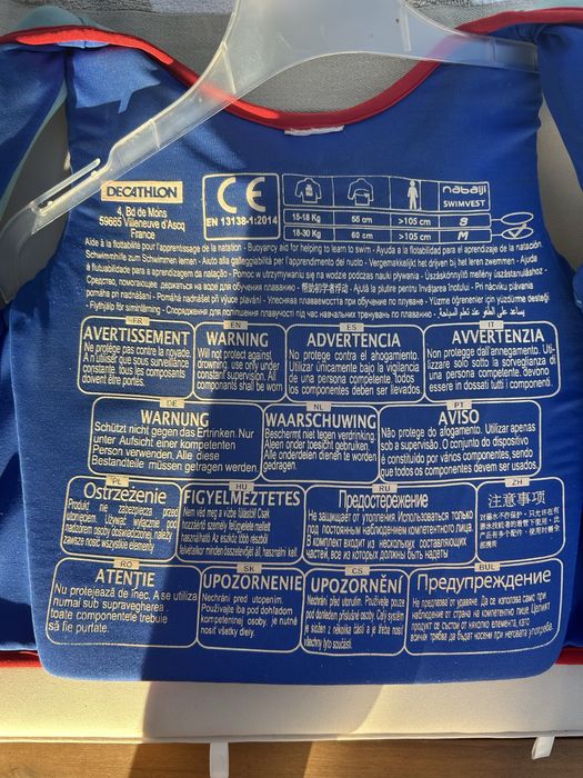 Colete Flutuador Infantil Nabaiji / Decathlon 18-30kg