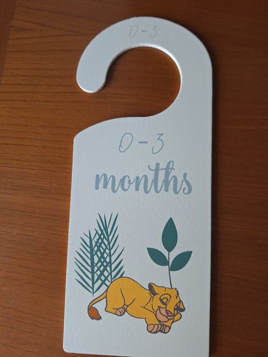 7 Cabides Separadores para Roupa de Bebé Rei Leão Disney