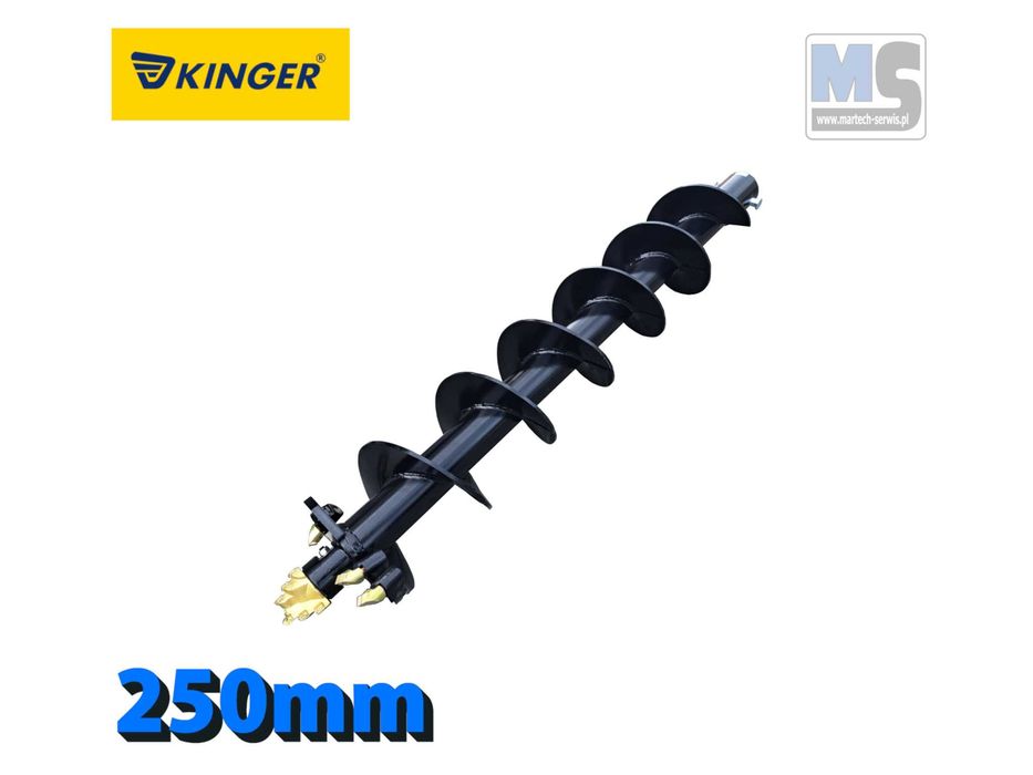 Wiertło do wiertnicy hydraulicznej z zębami z wolframu fi250