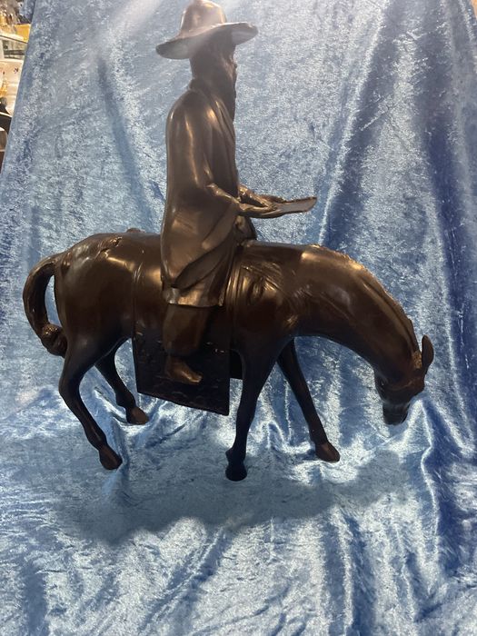 Escultura bronze Chinese statesman 41x44 cm. Anúncios abaixo