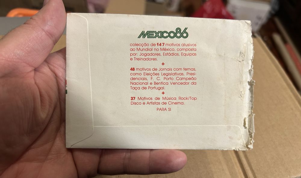 México 1986 carteiras vazias coleção de calendários