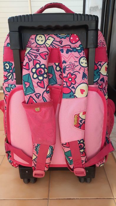 Mochila Rosa Trolle Totto - Como Nova