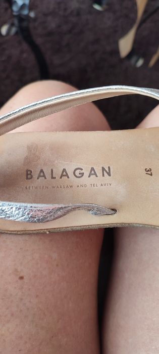 Balagan srebrne sandałki skóra r. 37