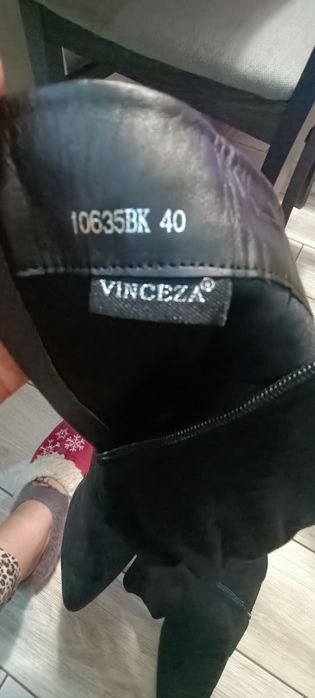 Buty kozaki  Vinceza skóra  ekologiczna zamszowar.40