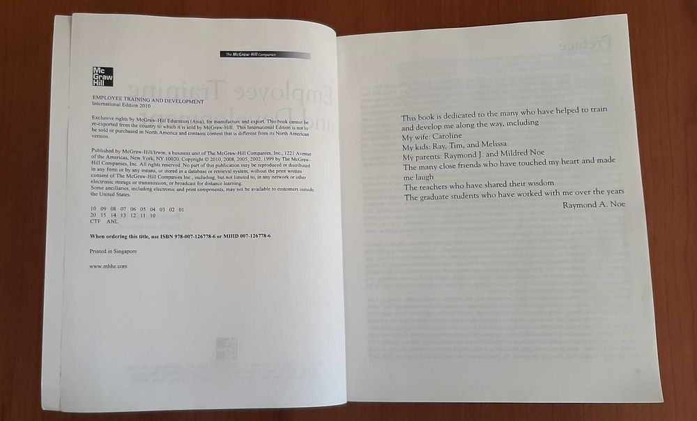 Livro “Employee Training And Development”