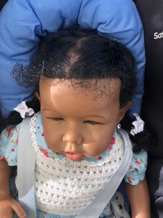 Boneca bebé reborn, negrinha