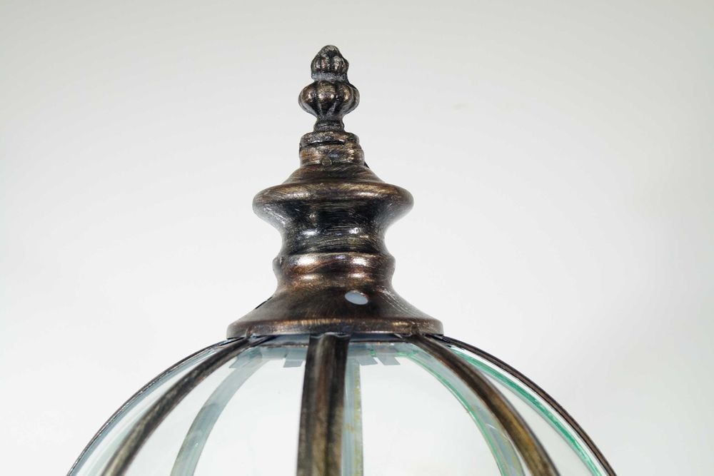 Duży stojący lampion glamour KULA stojak retro