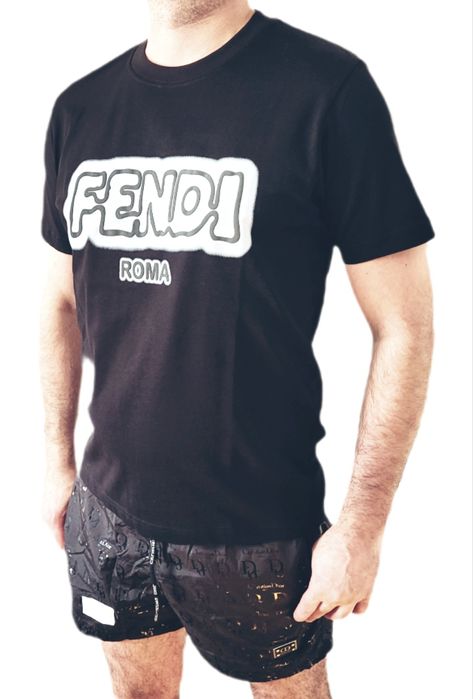 T-Shirt Koszulka męska Fendi Black