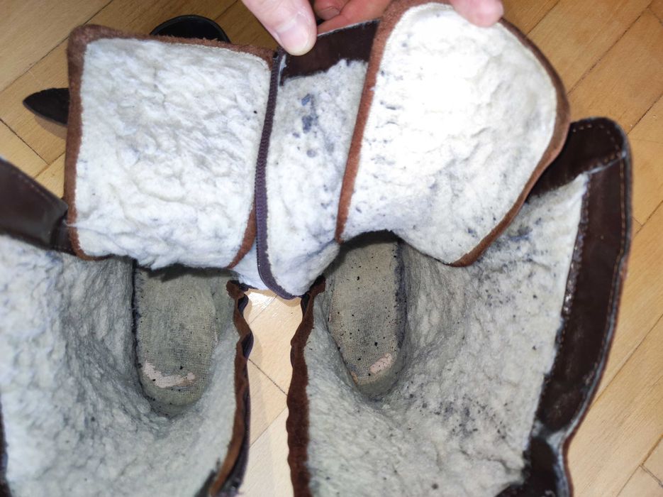 Buty botki brązowe nr 39 skórzane PIMO