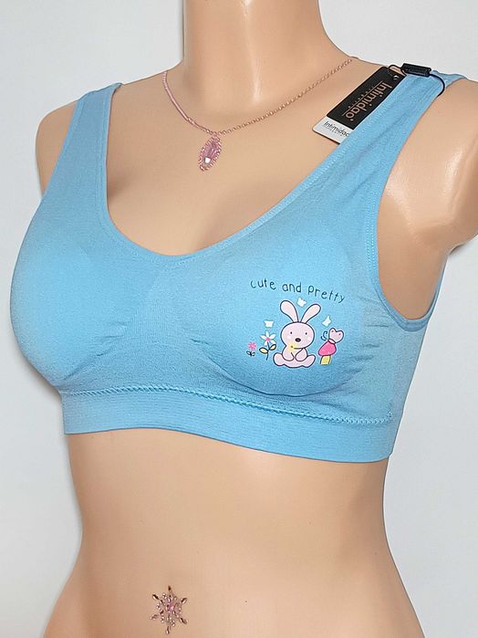 Intimidao biustonosz Top dziewczynki Nastolatki L/XL niebieski 80/85A