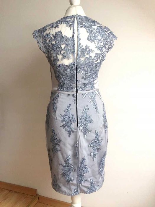 SPRZEDAM LIPSY sukienka koronkowa ołówkowa niebieska 36 S