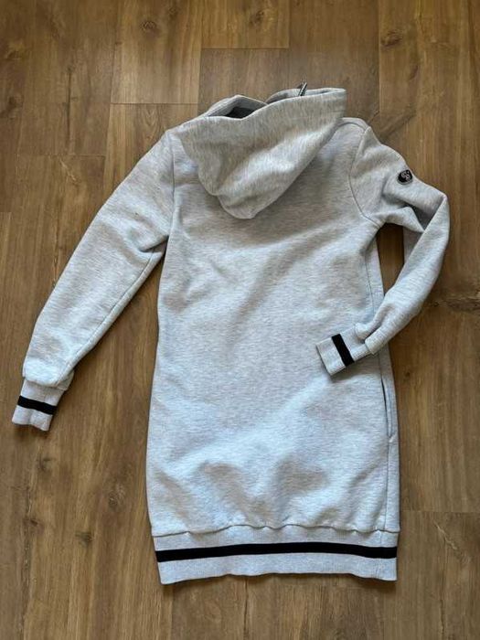 Superdry sukienka długa bluza M szara