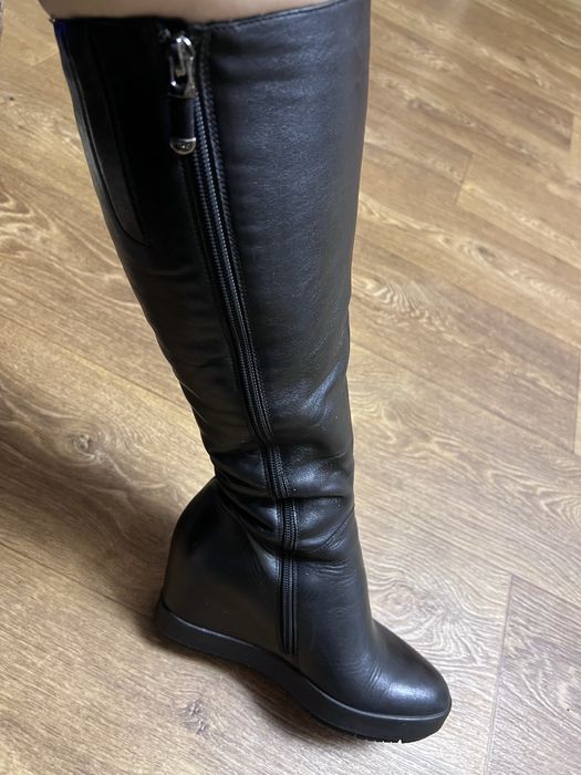 Шкіряні теплі сапожки