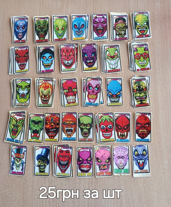 Наклейки з жувальної гумки