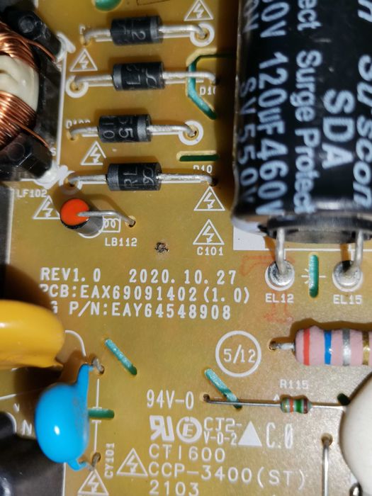 Fonte de alimentação LG LGP32D-17F1   EAX 6 9 0 9 1 4 0 2