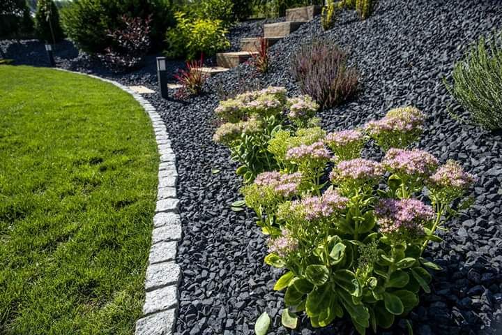 Grys czarny grafitowy bazalt kamień naturalny darmowa dostawa + głaz