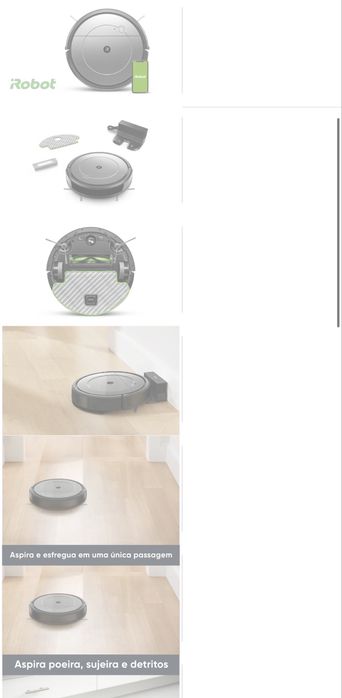 Robot aspirador com mopa lavagem, usado no maaximo 10 vezes