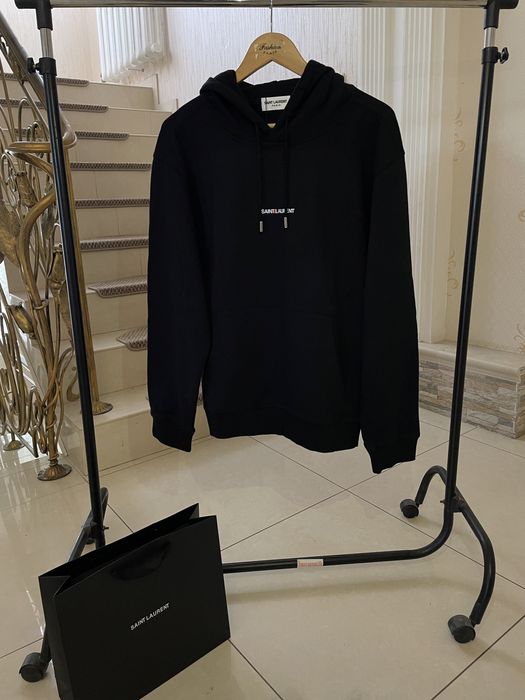 Saint Laurent Black Cotton Hoodie