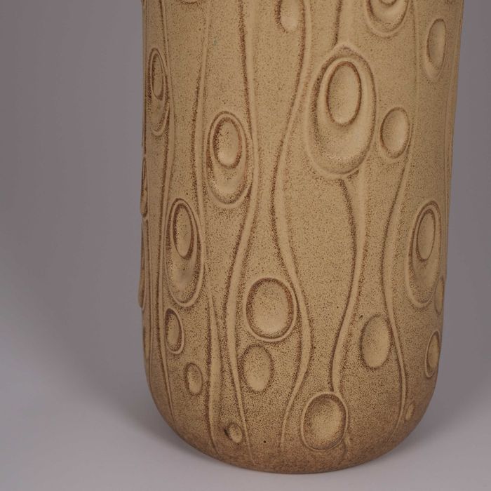Wazon ceramiczny vintage, motyw "pawie oczka", West Germany, lata 70.