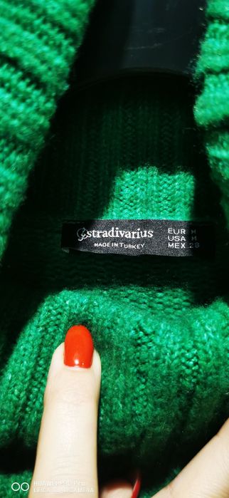 Sweter Golf zieleń Stradivarius