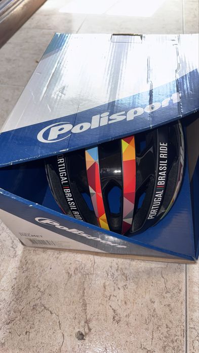 Capacete de Ciclismo Polisport Light Pro – Edição Especial Portugal Brasil Ride