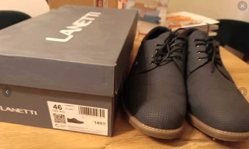 Półbuty Lanetti MYL8486-9 Granatowy