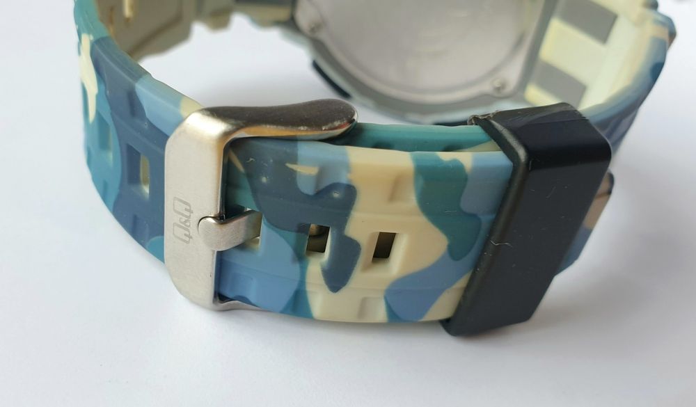 Zegarek Q&Q digital military blue camo alarm wr100 qq
