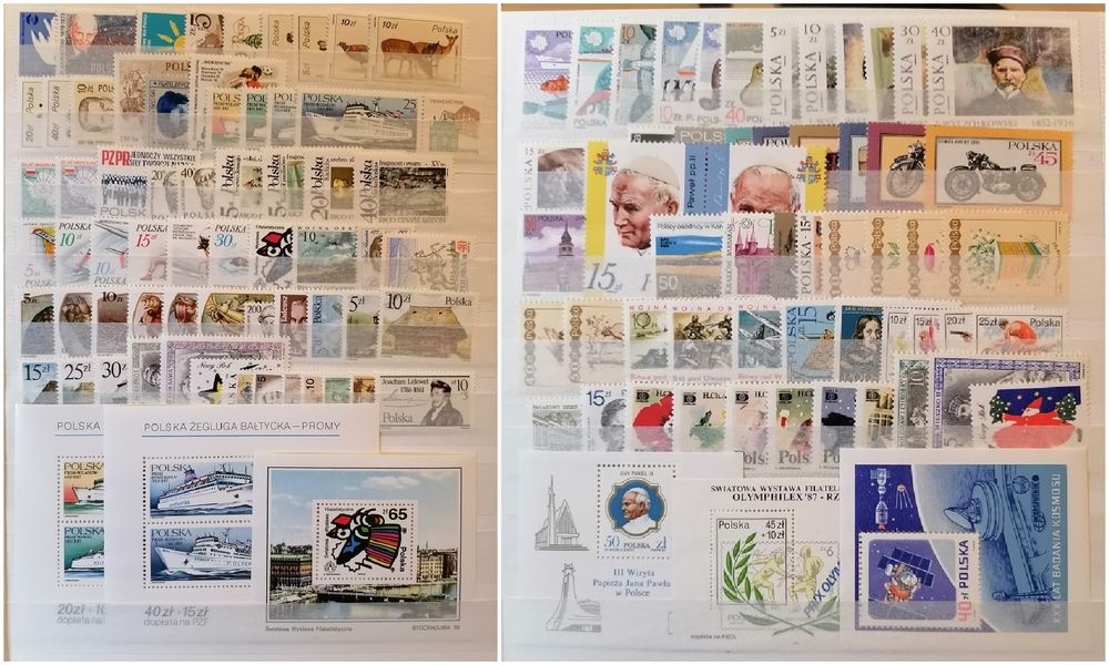 Znaczki roczniki 1980-89