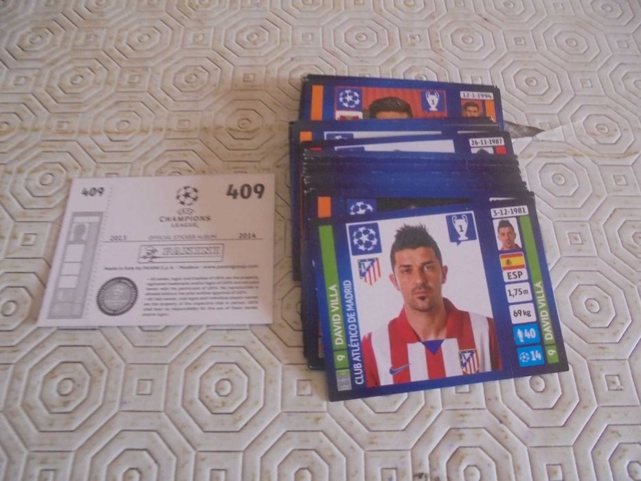 Lote de 56 cromos de futebol da Champions League 2013-14