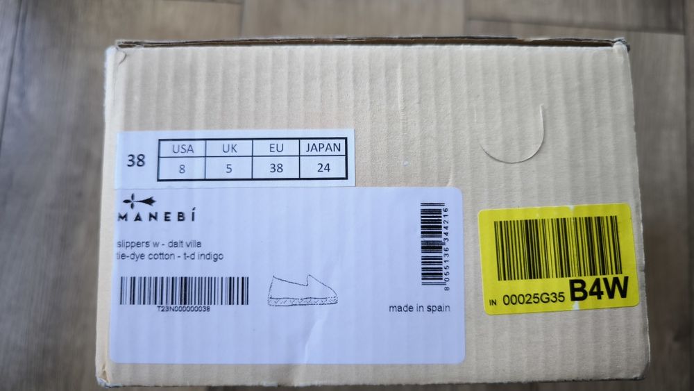 Espadryle Manebi rozmiar 38
