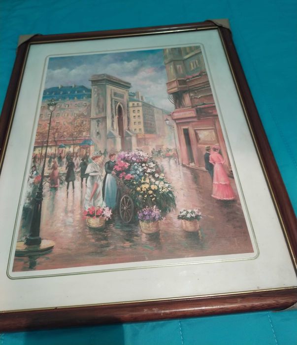 Quadro antigo com vidro64861253180802123