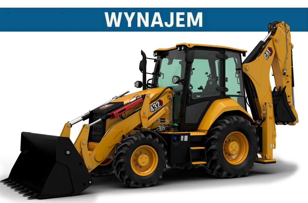 WYNAJEM Koparko-Ładowarka CAT 432 Wypożyczalnia WYNAJEM