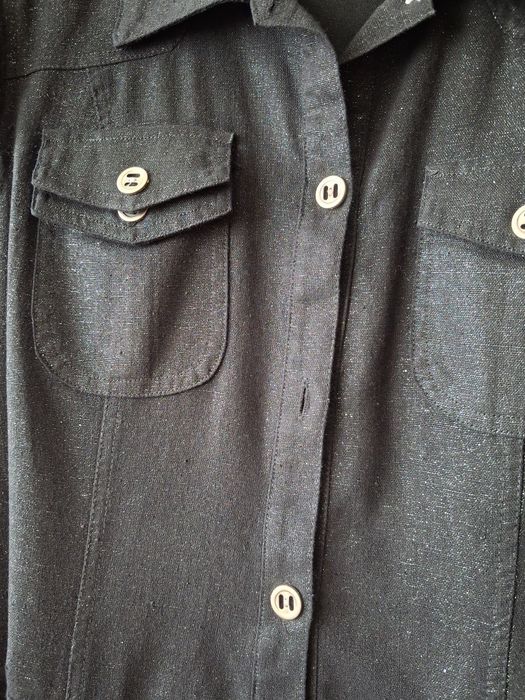 Sukienka czarna że srebrną nitką