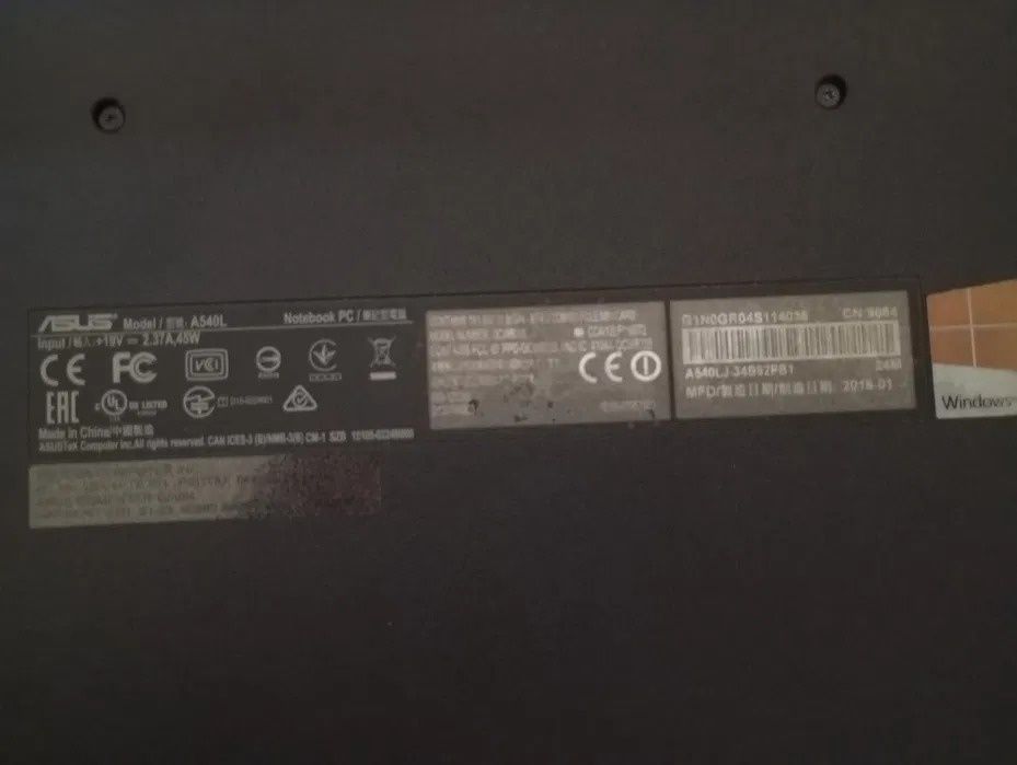 Portátil Asus A540L