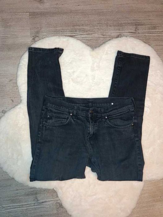 Big star jeansy grafitowe czarne klasyczne slim denim uniwersalne