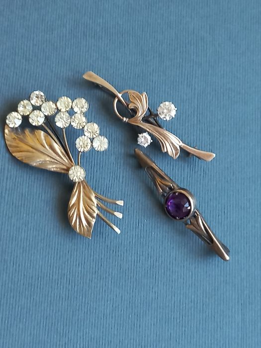 Броши серебро 875проба, редкость