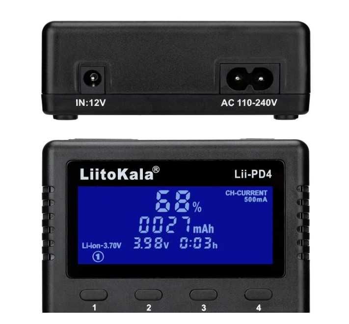 Зарядний пристрій Liitokala Lii-PD4, LiFePO4, NiMH/Cd, Li-ion