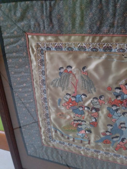 Вінтажна вишивка Винтажная вышивка картина головоломка Шелк Китай