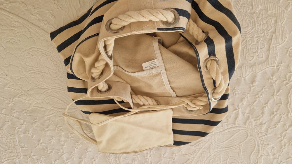 Saco de riscas azul e beje La Redoute