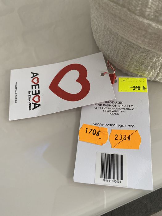 Czapka kaszkiet damska bialo czarna Eva Minge