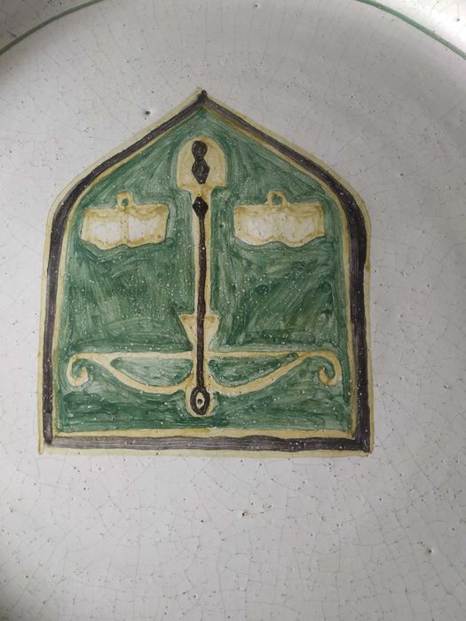 Prato decorativo em cerâmica