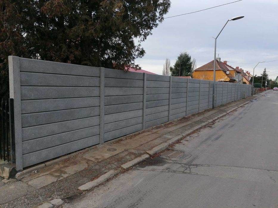 Ogrodzenia betonowe, garaże