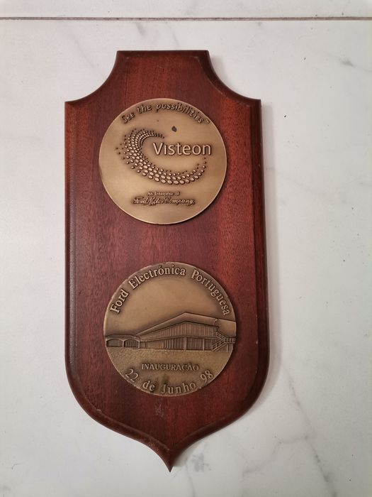Medalhas, Placa comemorativa Ford electrónica, visteon inauguração.
