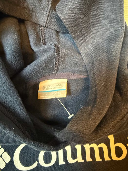 Granatowa bluza Columbia z kapturem, rozmiar XL, kieszenie kangur