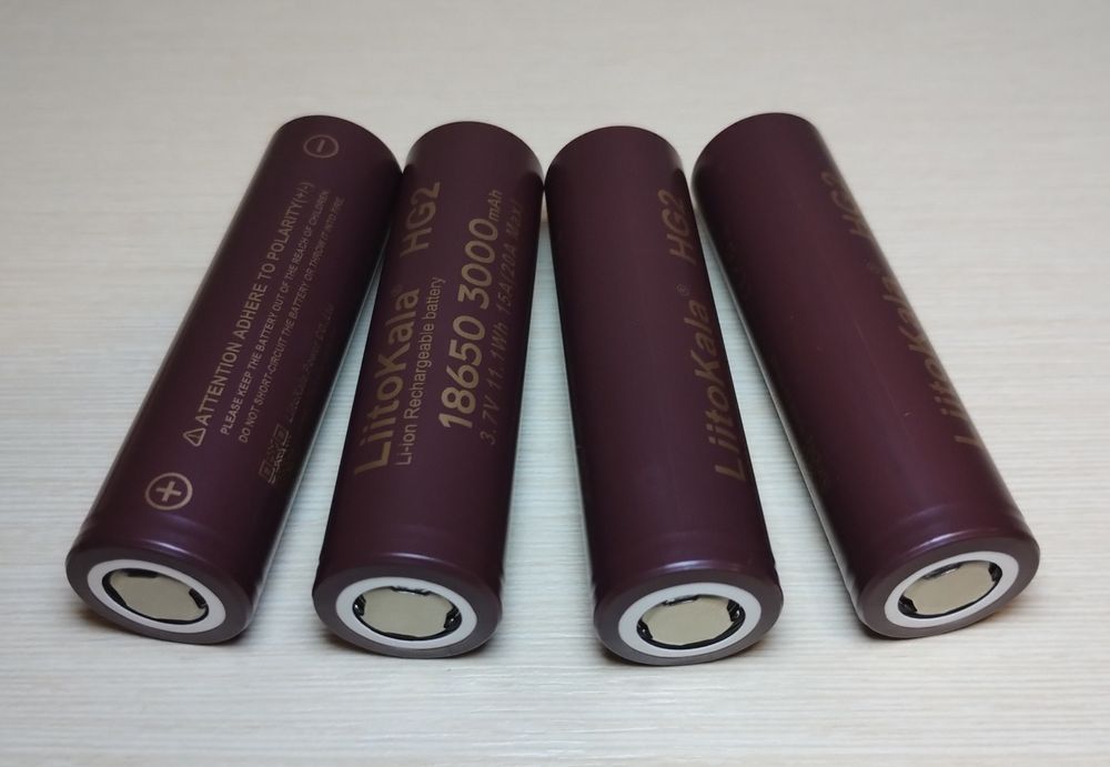 4 шт. Liitokala HG2 високострумові 3000 mAh, 18650
