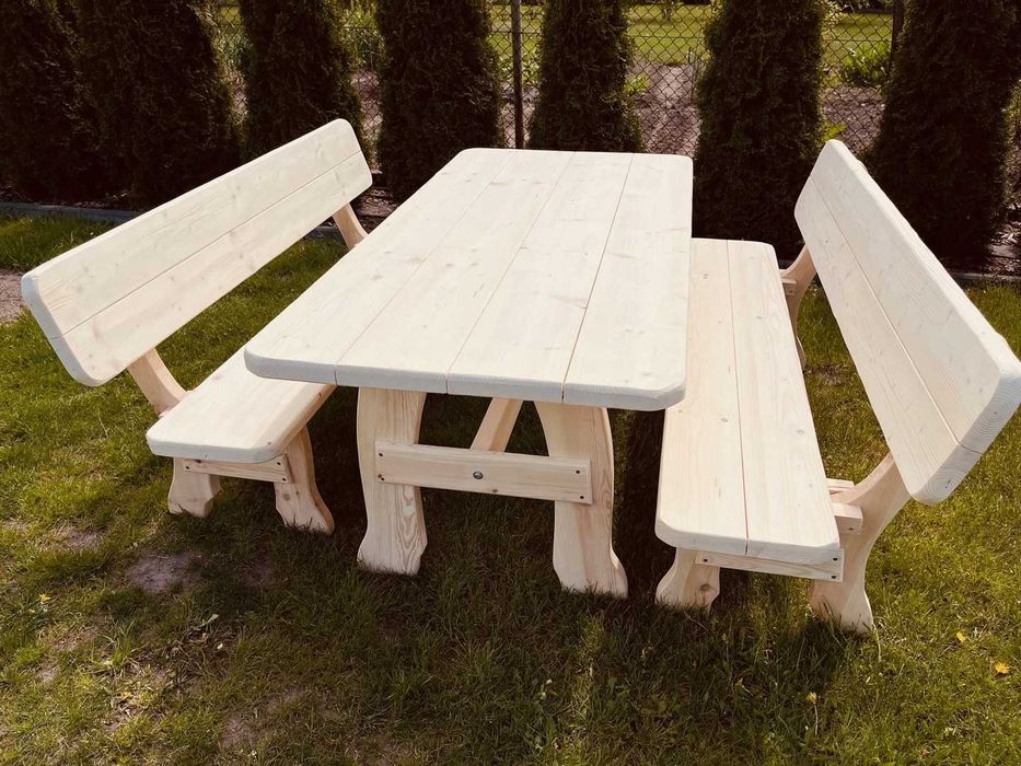 Drewniany Komplet Mebli Ogrodowych Na Lata Najlepsza Jakość