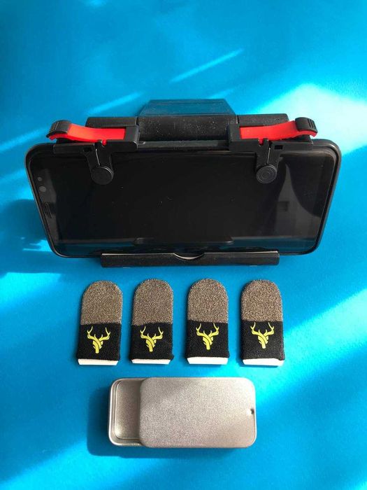 Тригери для ігор та напальчники для пабга 4 шт. + кейс